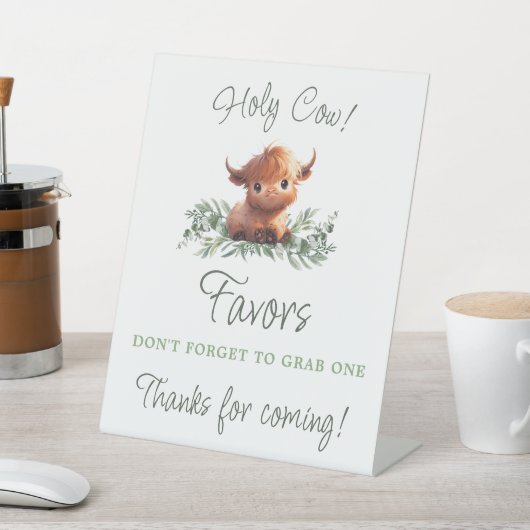 HOLY COW HIGHLAND MODERN COUPLES BABY SHOWER 台座サイン (インサイチュ)