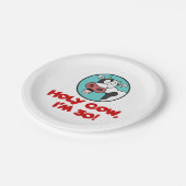 『Holy Cow I'm 30 Cartoon Cow』 ペーパープレート (アングル)