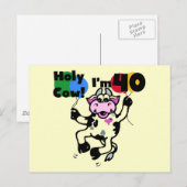 Holy Cow I'm 40 T-shirts and Gives ポストカード (正面/裏面)