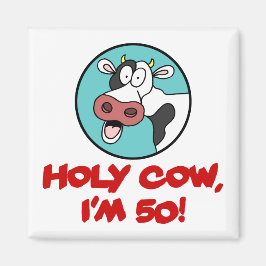 『Holy Cow I'm 50 Cow Cartoon』 マグネット