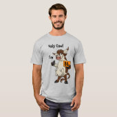 『Holy Cow I'm 80 おもしろい Cartoon 80th Cow』 Tシャツ (正面フル)