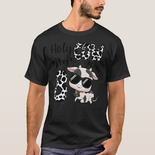 Holy Cow I'm 8 Cow Lovers Farming 8th Birthday 8 Y Tシャツ (正面)