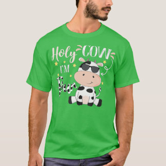 Holy Cow I'm Four Cow Farm Theme Birthday 4 Years  Tシャツ