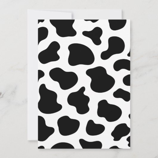 Holy Cow I'm One Boy 1st Birthday Photo 招待状 (裏面)