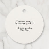 Holy Cow It's a Girl Cute Cow Baby shower フェイバータグ (裏面)