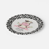 Holy Cow It's a Girl Cute Cow Baby shower ペーパープレート (アングル)