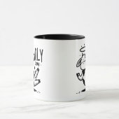 Holy Cow Meditating Mug – Floating Cow Funny Pun  マグカップ (中央)