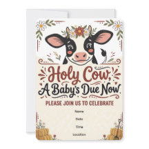 Holy Cow Moo Cow | ベビーシャワーの招待状