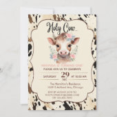 holy cow party invitations 2nd birthday cow party  招待状 (正面)