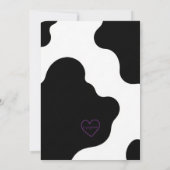 Holy Cow, pink, cow 1st Birthday 招待状 (裏面)