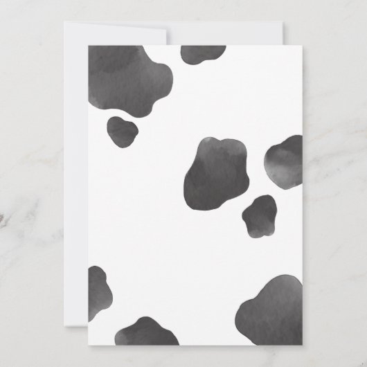 Holy Cow She's Getting Married Bridal Shower 招待状 (裏面)