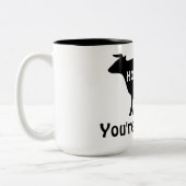 Holy Cow You're 60 Now Funny Birthday ツートーンマグカップ (左)