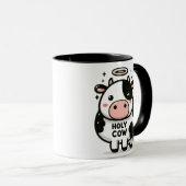  Holy Cow Zen Mug – Cute Moo with Halo マグカップ (正面右)