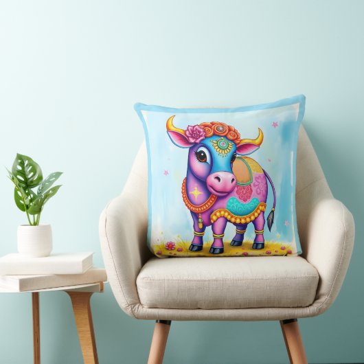 Holy Cows in Diwali Disguise クッション (椅子)