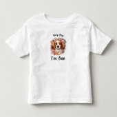 Holy Dog, I'm One! | 愛犬の1歳の誕生日 トドラーTシャツ (正面)