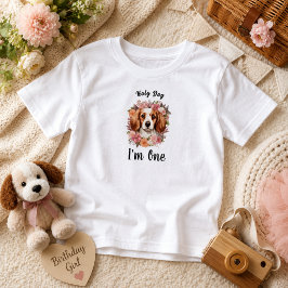 Holy Dog, I'm One! | 愛犬の1歳の誕生日 トドラーTシャツ