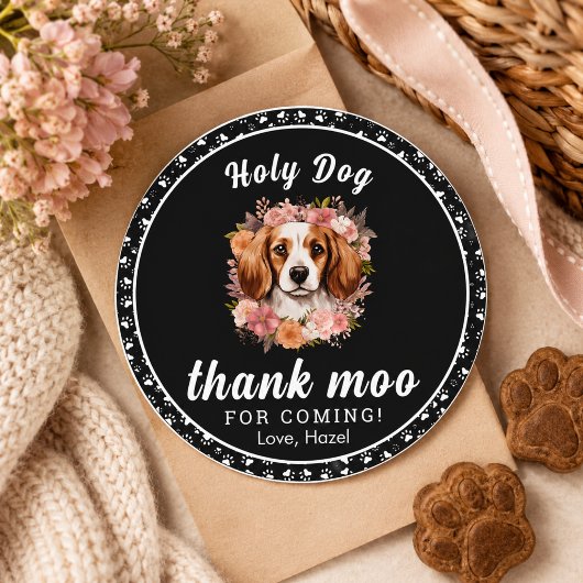 Holy Dog, I'm One! | 愛犬の1歳の誕生日 ラウンドシール