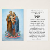 Holy Family Catholic Funeral Memorial Holy Card - (正面&裏面)
