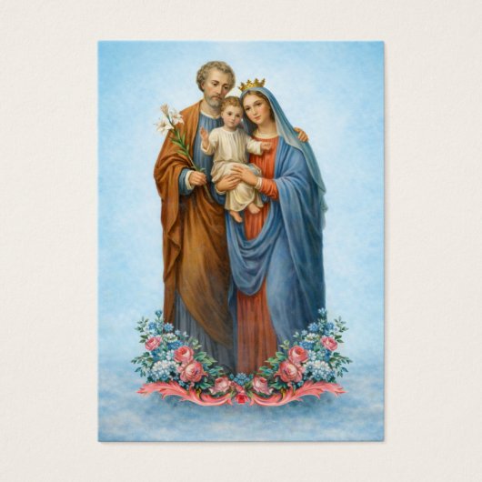 Holy Family Catholic Funeral Memorial Holy Card - (正面)