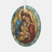Holy Family Nativity Christmas Ornament ガラスオーナメント (正面左)