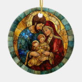 Holy Family Nativity Christmas Ornament セラミックオーナメント (正面)
