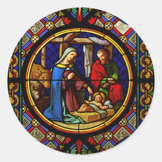 Holy Family "Stained Glass" ラウンドシール (正面)