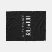 Holy Fire - Jeremiah 20_9 Bible Religious Verse  フリースブランケット (正面(横))