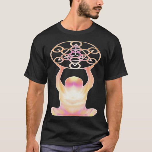 Holy Geometry Mandala Meditation & Yoga Tシャツ (正面)