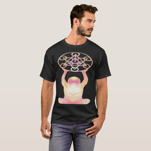 Holy Geometry Mandala Meditation & Yoga Tシャツ (正面フル)