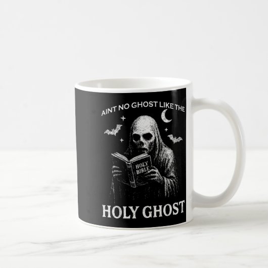 Holy Ghost Creepy Realistic Distressed Halloween B コーヒーマグカップ (右)