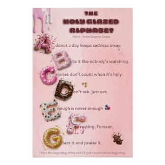 Holy Glazed Donut Alphabet – A bis G ポスター