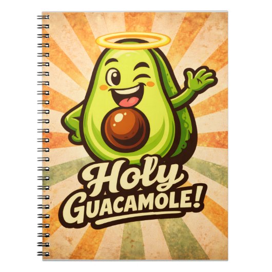 Holy Guacamole - グアックパック - フード系友達へのプレゼント ノートブック (正面)