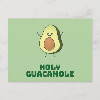 Holy guacamole - cute and happy kawaii avocado  ポストカード
