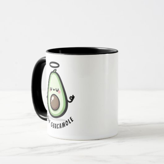 Holy Guacamole Cute Avocado – Funny Pun マグカップ (正面左)