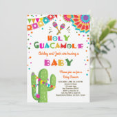 Holy Guacamole Fiesta ベイビーシャワー招待状 メキシコ風 招待状 (スタンド正面)