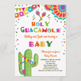 Holy Guacamole Fiesta ベイビーシャワー招待状 メキシコ風 招待状