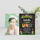 Holy Guacamole Fiesta avocado 1st Birthday photo 招待状 (スタンド正面)