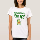 Holy Guacamole I'm 70 Cartoon Avocado Tシャツ (正面)