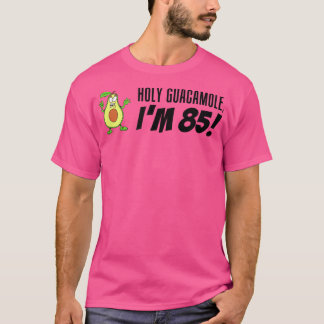 Holy Guacamole I'm 85 Cartoon Avocado Veggie Pun 8 Tシャツ