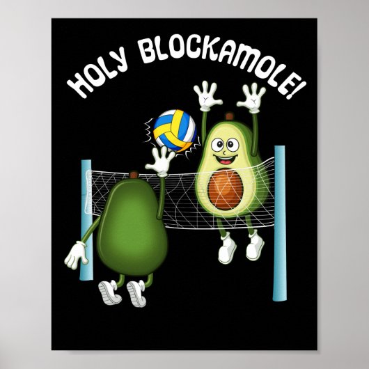 Holy Guacamole Player Blocker Volleyball ポスター (正面)