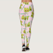 Holy Guacamole: Whimsical Avocado Lover Leggings レギンス (裏面)