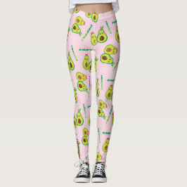 Holy Guacamole: Whimsical Avocado Lover Leggings レギンス