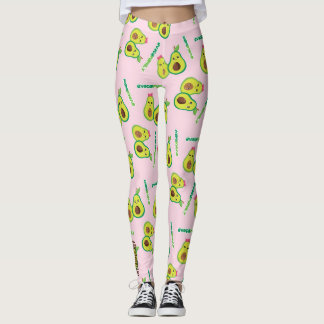 Holy Guacamole: Whimsical Avocado Lover Leggings レギンス