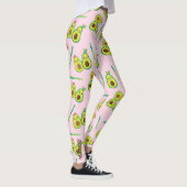 Holy Guacamole: Whimsical Avocado Lover Leggings レギンス (右)