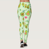 Holy Guacamole: Whimsical Avocado Lover Leggings レギンス (裏面)