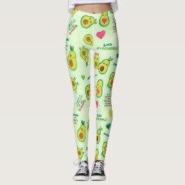 Holy Guacamole: Whimsical Avocado Lover Leggings レギンス