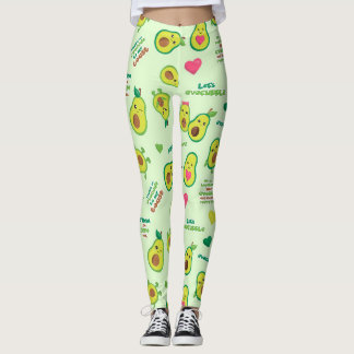 Holy Guacamole: Whimsical Avocado Lover Leggings レギンス