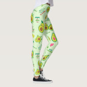 Holy Guacamole: Whimsical Avocado Lover Leggings レギンス (右)