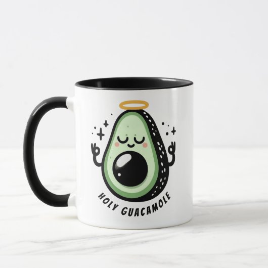  Holy Guacamole Zen Avocado – Mindful Morning  マグカップ (左)