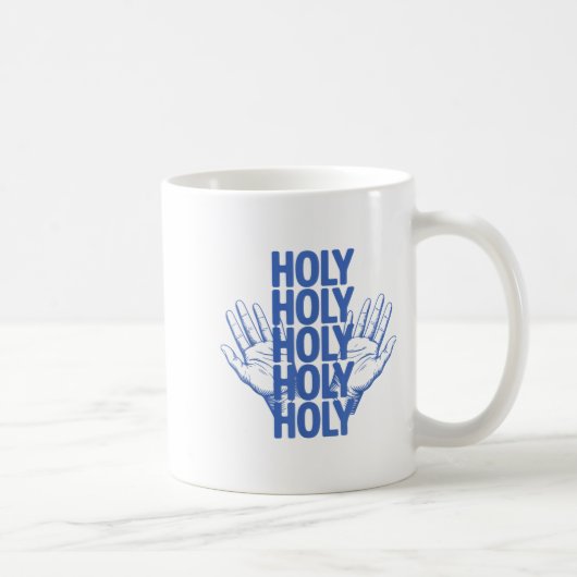 Holy Holy Holy Worship Design Christian Praise Bib コーヒーマグカップ (右)